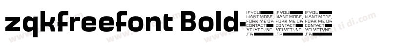 zqkfreefont Bold字体转换